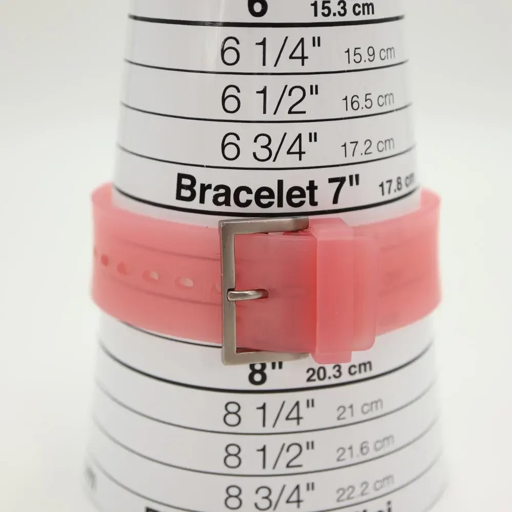 Boccia Titanium Swiss Womens Rectangle 23mm Watch Translucent Pink w New Battery